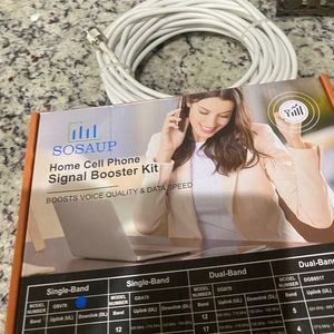 Sosaup Home Cell Phone Signal Booster Kit- Boost Data & Signal